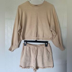 2 Piece ZESICA Set, Size Small, Like New Condition, Light Tan Color